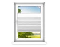 time4blinds - Plisségordijn zonder boren op maat gemaakt - Vouwgordijn - Plisségordijn privacy en zonwering - Eenvoudige installatie - Kant-en-klaar plisségordijn - 120x190 cm - Wit