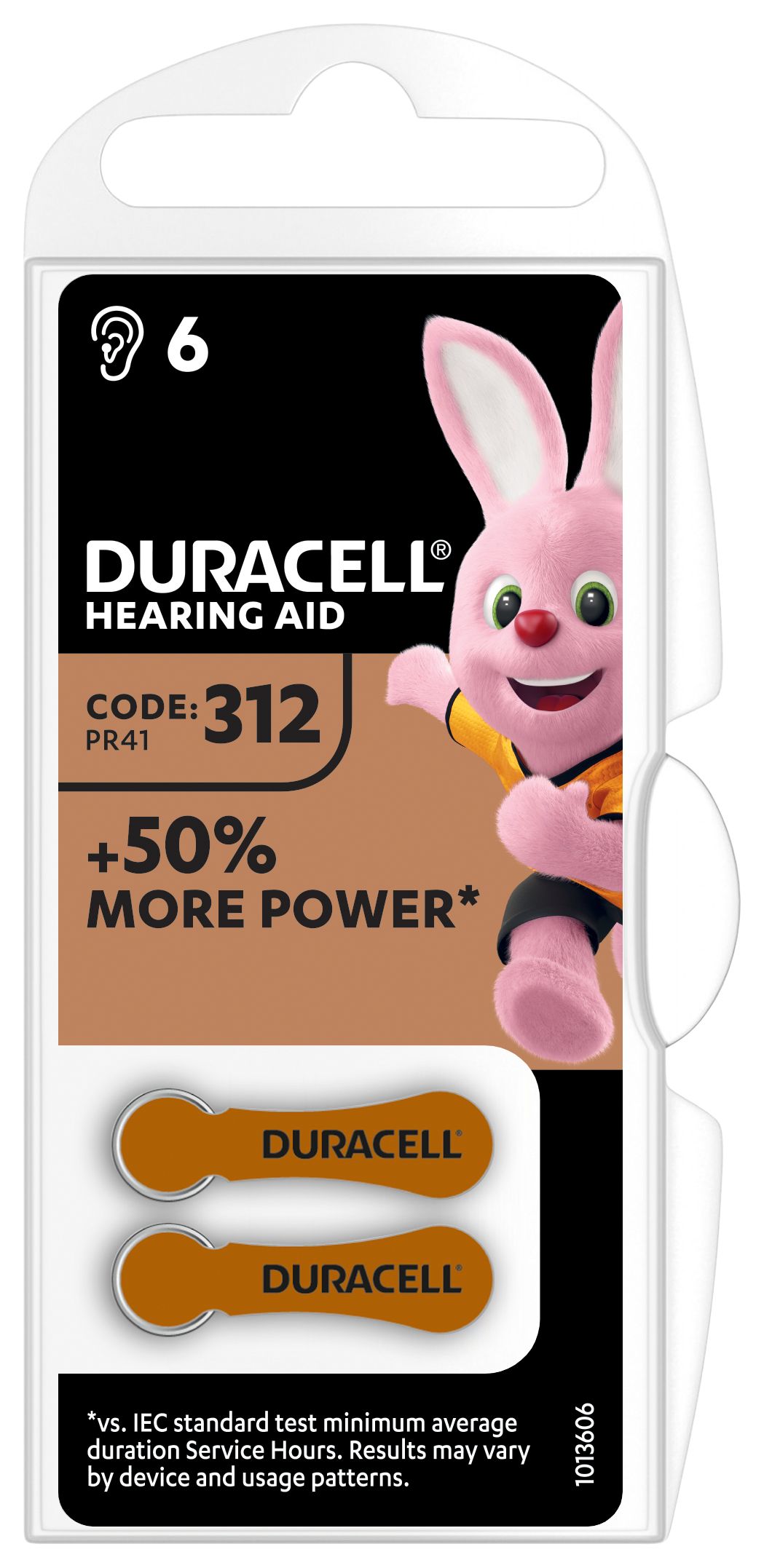 Duracell DA312 Hearing Aid Batteries - 6 Pack