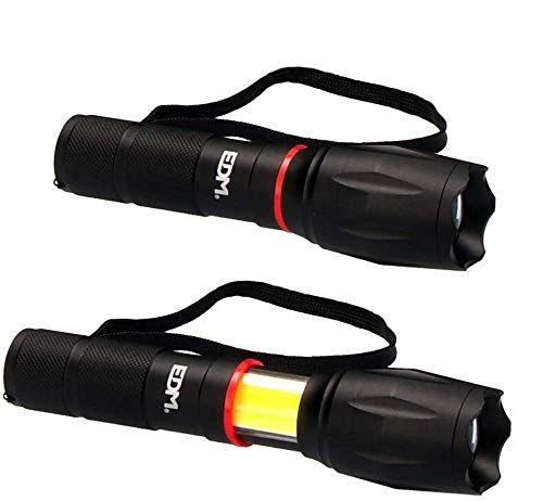 Edp 36376 Zaklamp XL en X-tafellamp LED Voorlamp 200 Zijdelings 120 Lumen, Zwart