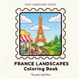 Easy France Landscapes Coloring Book