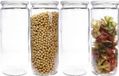 Mikken Set van 4 voorraadpotten 1.1 liter met schroefsluiting, inmaakglas, glazen doos incl. Labels