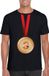 Bellatio Decorations Bronzen medaille kampioen shirt zwart heren L