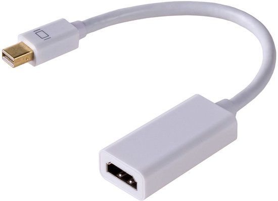 Akyga AK-AD-38 Mini DisplayPort male naar HDMI female adapter met audio wit