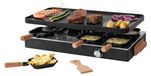 Merkloos Raclette gourmetstel - 8 personen - Keramische grillplaat - Zwart
