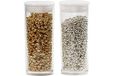 Creativ 68685 Rocaille Zaadkralen, maat 15/0, gatmaat 0,5-0,8 mm, goud, zilver, 2x7g