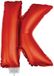Merkloos / Sans marque Espa Nv Rode opblaas letter ballon K op stokje 41 cm