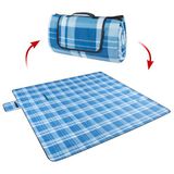 WALSER Reisdeken met aluminium rug, waterdichte picknick deken, warmte geïsoleerde camping deken, zanddicht strand deken met draaggreep XXL 200x200cm