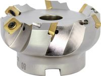 Promat/Tecwerk Vlakfrees | nominale-d. 63 mm | vernikkeld met interne koeling | snedeaantal 5 SE.. 1204 AF