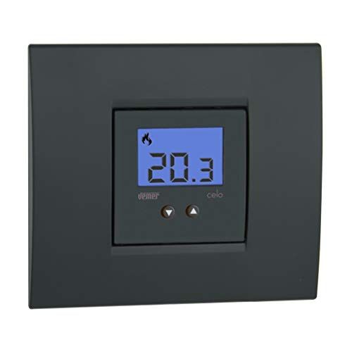 VEMER VE780300 CELO inbouwthermostaat compact met LCD-display 230V AC wit antraciet