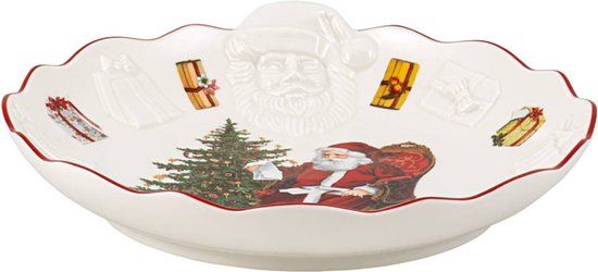 Villeroy & Boch Toy's Fantasy Schaal relief kerstman 24,5 cm