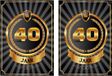 Bellatio Decorations Affiche de porte d'anniversaire - 2 Pièces - 40 Ans - Or - 59 x 42 cm