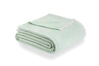 Todocama Extra zachte katoenen deken, multifunctionele sprei, bankdeken, mintgroen, 230 x 240 cm