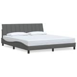 VidaXL Bedframe 120x200 cm Stof Donkergrijs