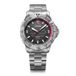 WENGER Seaforce Herenhorloge, analoog, kwarts, Ø 43 mm, Zwitsers gemaakt, waterdicht tot 200 m, zwart/rood, armband van zilverkleurig staal, 01.0641.139