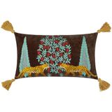 Wylder Tropics Aritra Geborduurde Fluwelen Kussenhoes - Multicolour - 30x50cm