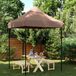 Prolenta Maison Exclusive Partytent, 200 x 200 x 306 cm, bruin, Oxford-stof