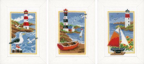 Vervaco Miniatuur kit Vuurtorens set van 3 - PN-0158159