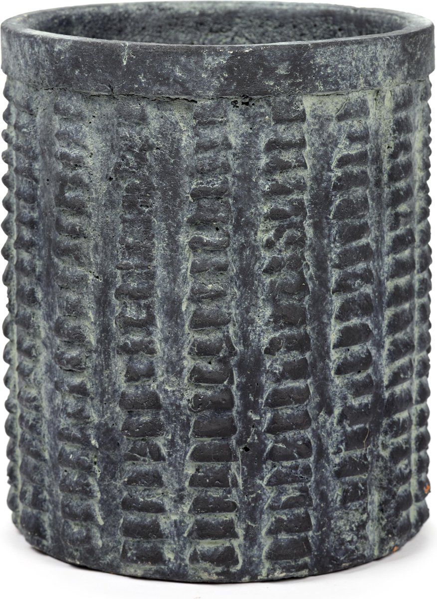 Serax Bloempot Zwart Grijs L 19,5 cm D 19,5 cm H 23 cm