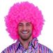 Merkloos Carnaval verkleed Felroze afro pruik - volwassenen - grote bos met krullen - dames/heren