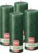 Bolsius - Rustieke kaars Shimmer - 4 Stuks - Metallic Groen - 19cm - 85 branduren