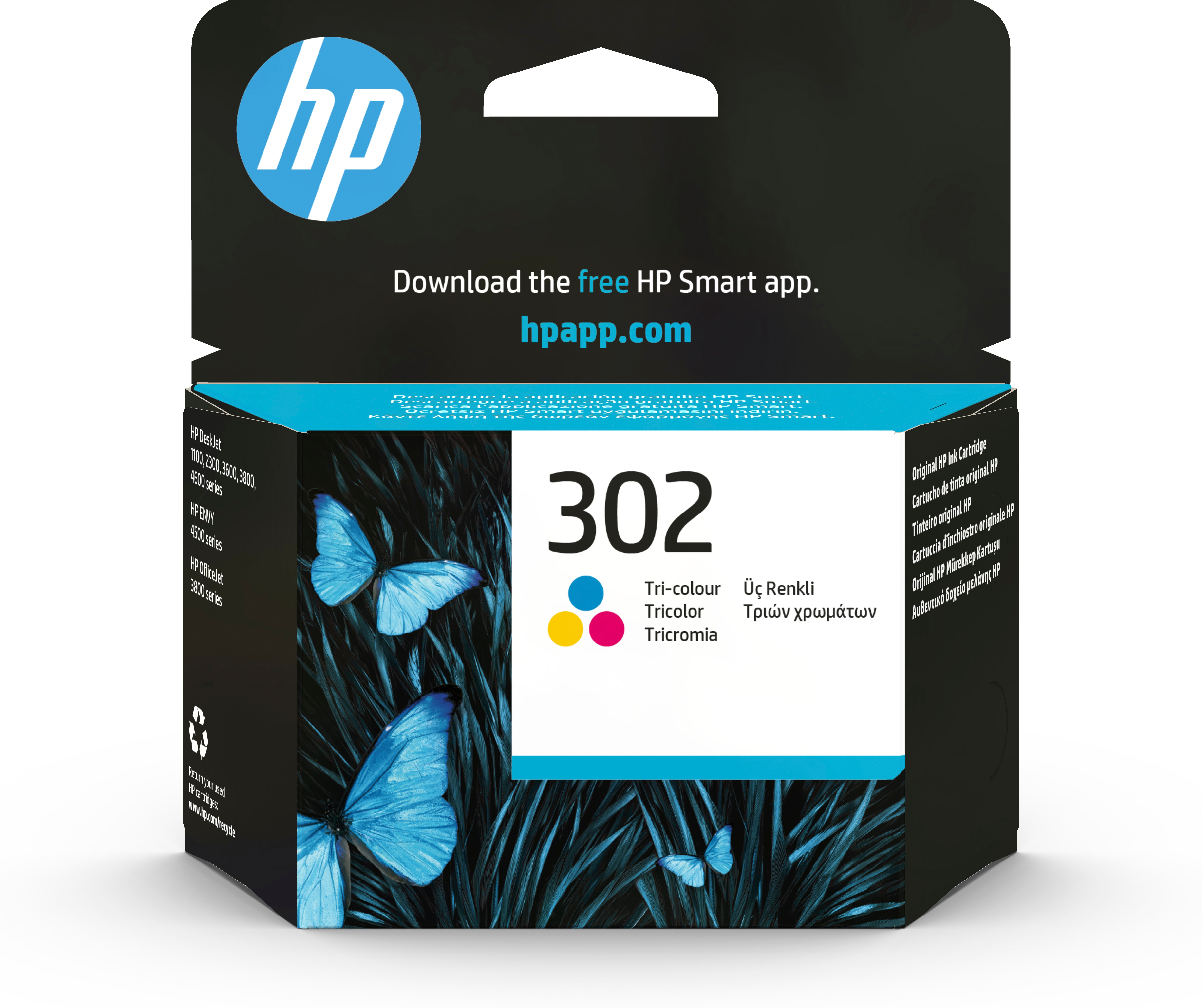 HP 302 originele drie-kleuren inktcartridge