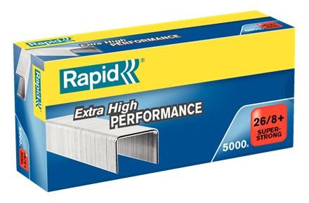 Rapid 26/8 Staples Pack - 5000 Staples - Metallic