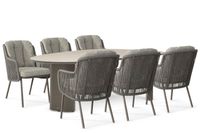 Santika Furniture Santika Cayora/Voyage 240x120 cm dining tuinset 7-delig