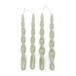 Riviera Maison Twisted Dinner Candles Glossy Groen 4 Stuks