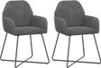 vidaXL Eetstoelen 2 stuks fluweel Donkergrijs 55 x 50 x 84 cm