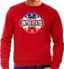 Bellatio Decorations Have fear United States is here sweater met sterren embleem in de kleuren van de Amerikaanse vlag - rood - heren - Amerika supporter / Amerikaans elftal fan trui / EK / WK / kleding XL