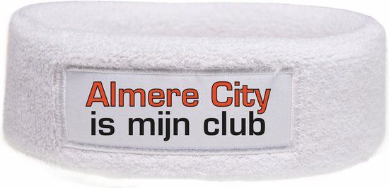 Almere City Sport Hoofdband - Wit - Unisex - Volwassenen