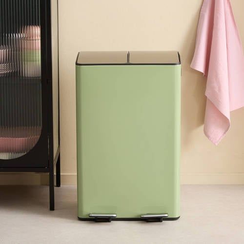NOUS Living prullenbak - afvalscheiding - (30L + 30L + 3L) - groen