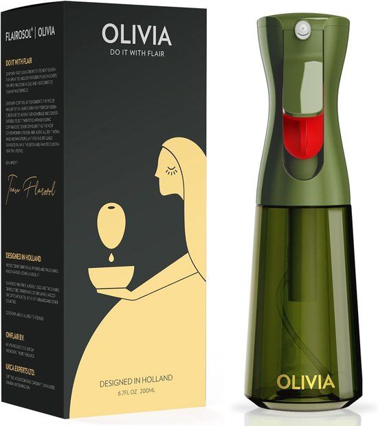 FLAIROSOL OLIVIA Glas Olie Sprayfles 200 ml Groen