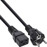 InLine 16658E electriciteitssnoer Zwart 1,5 m Netstekker type F IEC C19
