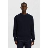 Selected Selected trui met ingebreid patroon donkerblauw