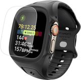 Spigen Liquid Air Pro - Hoesje en Bandje Geschikt voor Apple Watch Ultra 3/2/1 - Bumper Case met Ingebouwde Screen Protector - Full Protect - Zwart