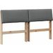 Tête de lit capitonnée gris foncé 140 cm pin massif