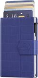 Prowallet Plus - Croco Blauw - Pasjeshouder voor 8 pasjes, briefgeld en muntgeld - Uitschuifbaar - RFID Creditcardhouder - Kaarthouder Portemonnee, Premium Pashouder voor Vrouwen - Aluminium, Kunstleer - Incl. Luxe Cadeaubox