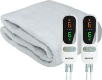 Auronic Elektrische Onderdeken XL - 190x160cm - 2 Persoons - Verwarmingsdeken - 2 Warmtezones - Wit