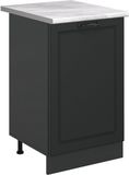 Vicco Keukenonderkast R-Line, Antraciet landelijk/Antraciet, 50 cm marmer werkblad