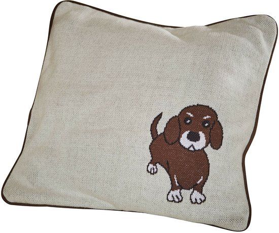 LOBERON Kussenhoes Mehrana grijs/bruin