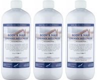 Claudius Cosmetics B.V. Body & Hair Creamy Wellness - 1 liter - set van 3 stuks - 2 in 1 voor lichaam en haar.