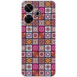 Xiaomi Redmi 13 4G Patchwork mandala bedrukt siliconen hoesje