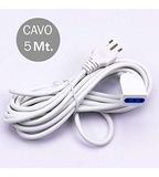 V-TAC kabel stekker en stekker 10 A 2P+T standaard Italiano kleur wit 5 Metri-sku 8730