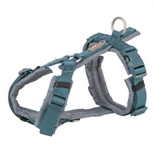 TRIXIE Harnas voor honden premium trekking petrol blauw/grafiet grijs