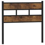 VidaXL Hoofdeind & Voeteind Zwart, Eiken 80 cm IJzer, Hout