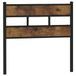 VidaXL Hoofdeind & Voeteind Zwart, Eiken 80 cm IJzer, Hout