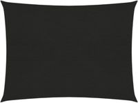 vidaXL Zonnezeil 160 g/m² 2x3,5 m HDPE zwart
