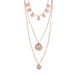 Pilgrim Ketting Arden - 3 in 1 - Kristal - Rosé Goud Kleur - 48 cm
