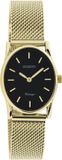 OOZOO Vintage series - C20259 dameshorloge - Goudkleurig - Metaal - Mesh armband - Zwart